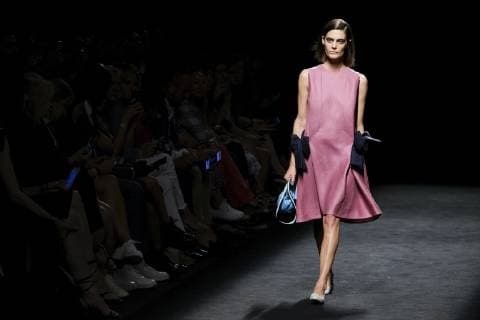 July 10, 2019 - Madrid, Spain - A model walks the runway at the Devota & Lomba fashion show during the Mercedes Benz Fashion Week Spring Summer 2020 at Ifema on July 09, 2019 in Madrid, Spain. Madrid Spain  - ZUMAn230 20190710_zaa_n230_184 Copyright: xOscarxGonzalezx