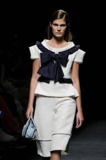 July 10, 2019 - Madrid, Spain - A model walks the runway at the Devota & Lomba fashion show during the Mercedes Benz Fashion Week Spring Summer 2020 at Ifema on July 09, 2019 in Madrid, Spain. Madrid Spain  - ZUMAn230 20190710_zaa_n230_161 Copyright: xOscarxGonzalezx