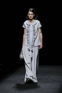 July 10, 2019 - Madrid, Spain - A model walks the runway at the Devota & Lomba fashion show during the Mercedes Benz Fashion Week Spring Summer 2020 at Ifema on July 09, 2019 in Madrid, Spain. Madrid Spain  - ZUMAn230 20190710_zaa_n230_157 Copyright: xOscarxGonzalezx