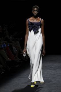 July 10, 2019 - Madrid, Spain - A model walks the runway at the Devota & Lomba fashion show during the Mercedes Benz Fashion Week Spring Summer 2020 at Ifema on July 09, 2019 in Madrid, Spain. Madrid Spain  - ZUMAn230 20190710_zaa_n230_154 Copyright: xOscarxGonzalezx