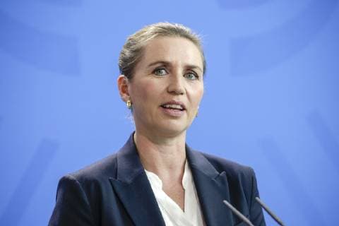 11.07.2019, Berlin, Deutschland - Presseunterrichtung durch Bundeskanzlerin Angela Merkel und die Ministerpraesidentin des Koenigreichs Daenemark, Mette Frederiksen, nach dem gemeinsamen Gespraech im Bundeskanzleramt. Foto: Mette Frederiksen, Ministerpraesidentin von Daenemark, anlaesslich einer Pressekonferenz im Bundeskanzleramt in Berlin. *** 11 07 2019, Berlin, Germany Press release by Federal Chancellor Angela Merkel and the Prime Minister of the Kingdom of Denmark, Mette Frederiksen, after the joint discussion in the Federal Chancellery Photo Mette Frederiksen, Prime Minister of Denmark, on the occasion of a press conference in the Federal Chancellery in Berlin