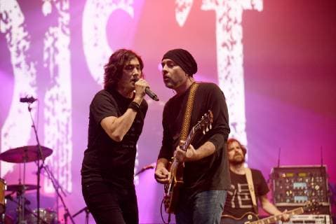 QUEBEC CITY, QC - JULY 11: Jonathan Gallivan and David Usher of Moist perform at the Festival d ete de Quebec on July 10, 2019 in Quebec City, Canada. Photo: imageSPACE MediaPunch Copyright: ximageSPACEx
