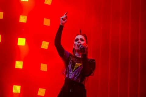 Ukraine: Music Festival Atlas Weekend 2019 (6 day) KYIV, UKRAINE - JULY 14, 2019: Julia Sanina soloist of the group The Hardkiss during Music Festival Atlas Weekend 2019 Kiev Kiev Ukraine Atlas Weekend  AleksandrxGusev