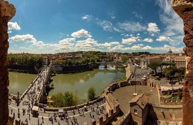 Panorama of Rome with bridges Panorama of Rome with bridges Panorama of Rome with bridges Panorama of Rome with bridges  1096200098