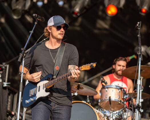 July 18, 2019 - Twin Lakes, Wisconsin, U.S - JAMES BARKER and CONNOR STEPHEN of James Barker Band during the Country Thunder Music Festival in Twin Lakes, Wisconsin Twin Lakes U.S. - ZUMAs135 20190718_zap_s135_023 Copyright: xDanielxDeSloverx