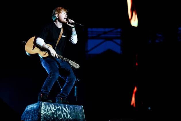 MOSCOW, RUSSIA - JULY 19, 2019: British singer-songwriter Ed Sheeran gives a concert at Otkritie Arena during his world tour. Sergei Bobylev TASS  TS0B3A5A