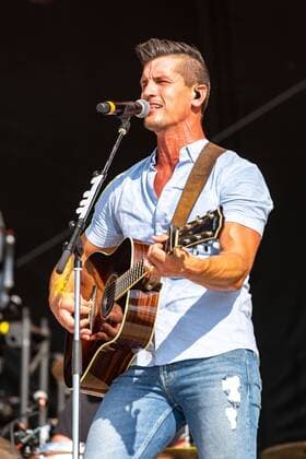 July 19, 2019 - Twin Lakes, Wisconsin, U.S - BRAD REMPEL of High Valley during the Country Thunder Music Festival in Twin Lakes, Wisconsin Twin Lakes U.S. - ZUMAs135 20190719_zap_s135_019 Copyright: xDanielxDeSloverx