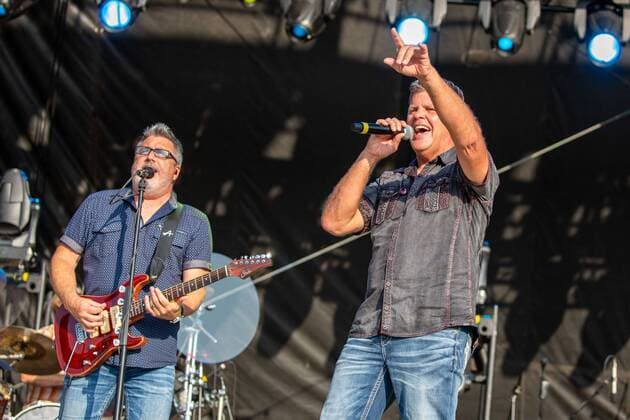 July 19, 2019 - Twin Lakes, Wisconsin, U.S - MICHAEL BRITT and RICHIE MCDONALD of Lonestar during the Country Thunder Music Festival in Twin Lakes, Wisconsin Twin Lakes U.S. - ZUMAs135 20190719_zap_s135_028 Copyright: xDanielxDeSloverx