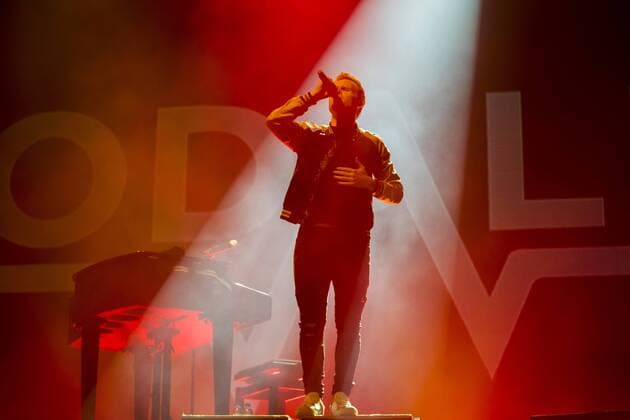 July 20, 2019 - Porto, Portugal - Steve Garrigan of Kodaline rock band performs live on stage during a Meo Mares Vivas Festival in Porto. Porto Portugal - ZUMAs197 20190720_zaa_s197_040 Copyright: xDiogoxBaptistax