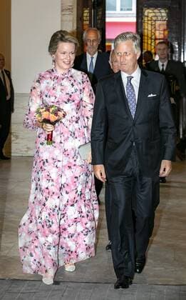 20-07-2019 Belgium Queen Mathilde and King Philippe - Filip pose ahead of a concert on the eve of Belgium s National Day at Bozar in Brussels.  Copyright: xPPEx