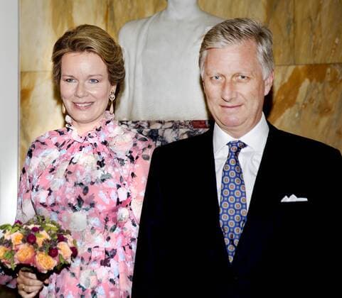 20-07-2019 Belgium Queen Mathilde and King Philippe - Filip pose ahead of a concert on the eve of Belgium s National Day at Bozar in Brussels.  Copyright: xPPEx