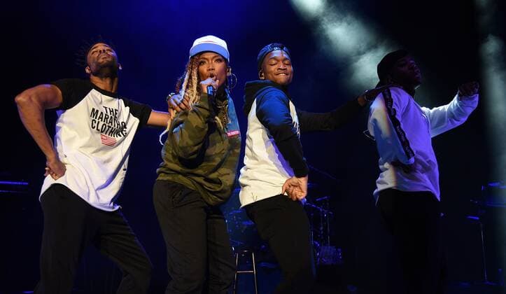 July 20, 2019 - Concord, CA, USA - CONCORD, CA - JULY 20: Singer Brandi performs during the Femme it Forward Music Festival at the Concord Pavilion on July 20, 2019 in Concord, California. Photo: imageSPACE Concord USA - ZUMAs181 20190720_zea_s181_079 Copyright: xImagespacex