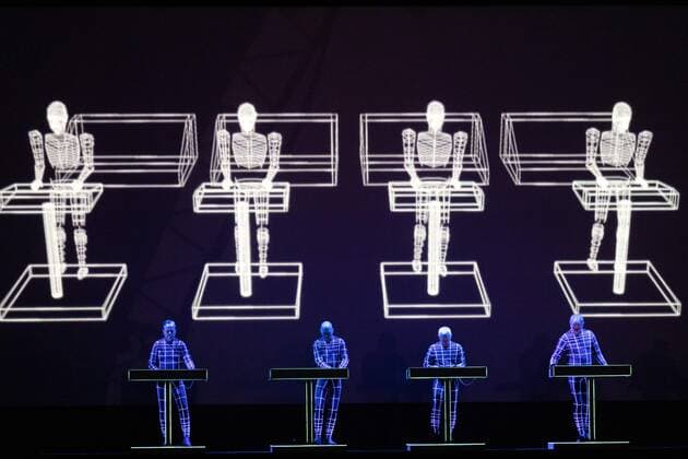 July 20, 2019 - German electronic pioneers Kraftwerk Perfoming at the Bluedot Science. and music festival , Jodrell bank, Cheshire UK - ZUMAp211 20190720_zap_p211_002 Copyright: xAndyxVonxPipx