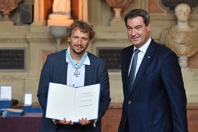 Marcus H ROSENMUElkeR, Markus SOEDER State Premier of Bavaria and CSU Chairman Bavarian Order of Merit Award in the Antiquarium of the Munich Residence on 22 07 2019,