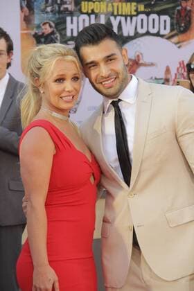 Britney Spears, Sam Asghari at Sony Pictures Once Upon a Time...in Hollywood World Premiere held at the TCL Chinese Theatre, Los Angeles, USA, July 22, 2019. Photo Credit: Joseph Martinez PictureLux All Rights Reserved  Copyright: xJosephxMartinezxx 33849-148THA