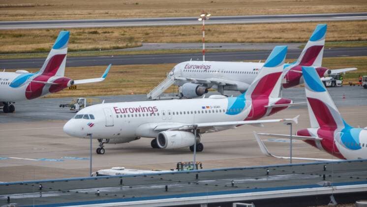 DEU, Germany, Düsseldorf, 21 07 2019 Airport Düsseldorf, Düsseldorf Airport, Registration D AGWV Eurowings Airbus A319 132