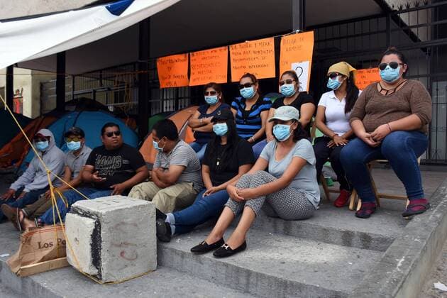 July 24, 2019 EUM20190724SOC05 JPG TUXTLA GUTIERREZ, Chis , Protests Teacher Protests of the Association of Interim Teachers of Chiapas Amich protests this July 24, 2019 in a hunger strike outside the State Government Palace to demand payment of salaries owed from the government of Manuel Velasco Photo Agency EL UNIVERSAL AFBV  - ZUMAu78_ 20190724_zaf_u78_042 Copyright: xJacobxGarcoÂ­Ax