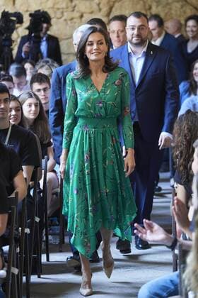 25-07-2019 Queen Letizia during the ‘’international school of music’’ summer course conference of the princess Asturias foundation at Archaeological Museum of Asturias in Oviedo. No Spain  Copyright: xPPEx