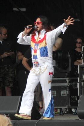 Elvana: Elvis Fronted Nirvana perform on the Castle Stage during Camp Bestival 2019 at Lulworth Castle in Dorset. JULY 26th 2019  GRGx192719