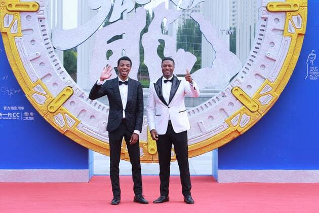 DATONG, CHINA - JULY 27: American actor Chris Tucker and his son attend the closing ceremony of the 5th Jackie Chan International Action Film Week on July 27, 2019 in Datong, Shanxi Province of China.  Copyright: xVCGx CFP111227042607