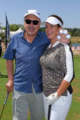 Wolfgang Stumph, Katarina Witt at the GRK Golf Charity Masters Golf Tournament at the Golf Country Club Leipzig in the Golf Resort Machern near Leipzig on 27 07 2019