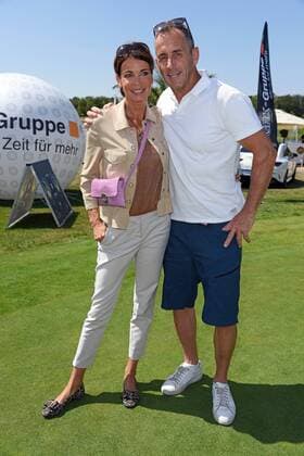 Gerit Kling with husband Wolfram Becker at the GRK Golf Charity Masters Golf Tournament at the Golf Country Club Leipzig in the Golf Resort Machern near Leipzig on 27 07 2019