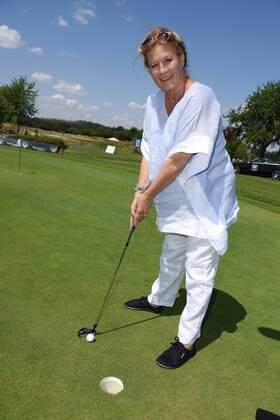 Suzanne von Borsody at the GRK Golf Charity Masters Golf Tournament at the Golf Country Club Leipzig at the Golfresort Machern near Leipzig on 27 07 2019