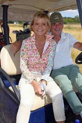 Uschi Glas with husband Dieter Hermann at the GRK Golf Charity Masters Golf Tournament at the Golf Country Club Leipzig at the Golfresort Machern near Leipzig on 27 07 2019