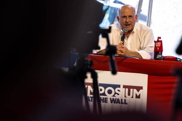 July 27, 2019, Sunland Park, New Mexico, USA: Congressman LOUIE GOHMERT (R-Texas) speaks during the Symposium at The Wall event nearby the privately-funded fence in Sunland Park along the U.S.-Mexico border in Sunland Park, New Mexico. Sunland Park USA - ZUMAj106 20190727_zap_j106_001 Copyright: xJoelxAngelxJuarezx