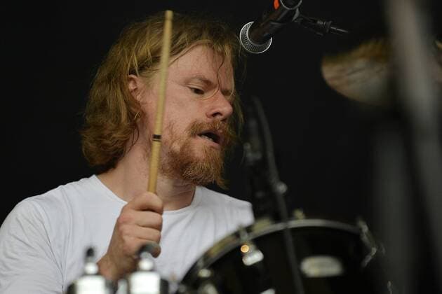 Musikfestival Heimspiel Knyphausen 26 28 July 2019 , concert of clickclickdecker on 27 July 2019 performance of the band ClickClickDecker Click Decker at the Musikfestival Heimspiel Knyphausen 2019 Im Bild Schlagzeuger Sebastian Cleemann Eltville am Rhein Hessen Germany Draiser Hof