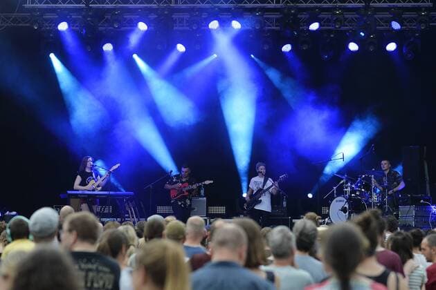 Music festival Heimspiel Knyphausen 26 28 July 2019 , Concert of the band Another Sky on 27 July 2019 Performance of the band Another Sky at the music festival Heimspiel Knyphausen 2019 Eltville am Rhein Hessen Germany Draiser Hof