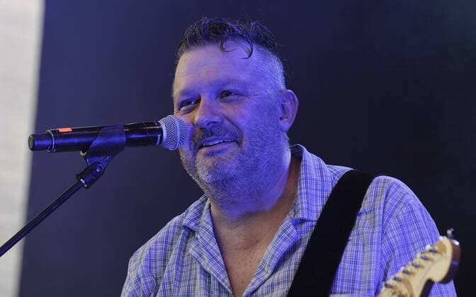 Music festival Heimspiel Knyphausen 26 28 July 2019 , concert of the band Fortuna Ehrenfeld on 28 July 2019 Martin Bechler, singer of the band Fortuna Ehrenfeld, at the music festival Heimspiel Knyphausen 2019 Eltville am Rhein Hessen Germany Draiser Hof