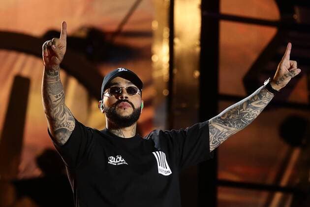 BAKU, AZERBAIJAN - JULY 28, 2019: Russian rapper Timati (Timur Yunusov) performs at the 2019 Zhara music festival. Vyacheslav Prokofyev TASS  TS0B4C22