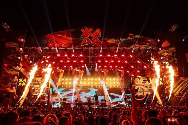 BAKU, AZERBAIJAN - JULY 28, 2019: Russian rapper Timati (Timur Yunusov) performs at the 2019 Zhara music festival. Vyacheslav Prokofyev TASS  TS0B4C23