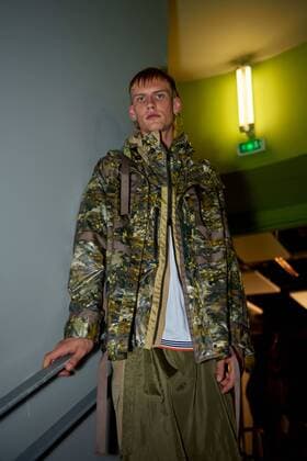 Models are pictured backstage after finishing hair and makeup at the fashion show of White Mountaineering during the Paris Fashion Week Men s Spring Summer 2020 in Paris, France, 22 June 2019. Backstage of fashion show of White Mountaineering during Paris Fashion Week  bjl13310856