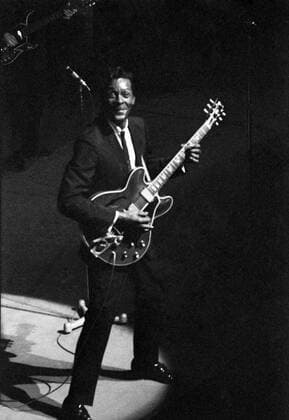 Chuck Berry, 1964 American singer and guitar player Chuck Berry during a concert at the Olympia Hall in Paris in 1964. Photo AndrÃ© Crudo Copyright: xAndrÃ©xCrudo Photo12x ACD17A00097