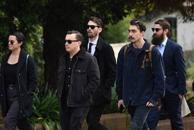 LUCAS FOWLER MEMORIAL SERVICE, Friends, family and senior police arrive for the memorial service for Lucas Fowler at Turramurra Uniting Church in Sydney, Friday, August, 2, 2019. Australian tourist Lucas Fowler who, along with his American girlfriend Chynna Deese, was shot dead and left on the side of a British Columbia highway. ( NO ARCHIVING, EDITORIAL USE ONLY, NO USE IN BOOKS WITHOUT CONSENT SYDNEY NSW AUSTRALIA Copyright: xDEANxLEWINSx 20190802001411526640