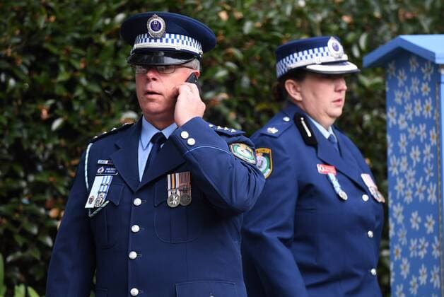 LUCAS FOWLER MEMORIAL SERVICE, Friends, family and senior police arrive for the memorial service for Lucas Fowler at Turramurra Uniting Church in Sydney, Friday, August, 2, 2019. Australian tourist Lucas Fowler who, along with his American girlfriend Chynna Deese, was shot dead and left on the side of a British Columbia highway. ( NO ARCHIVING, EDITORIAL USE ONLY, NO USE IN BOOKS WITHOUT CONSENT SYDNEY NSW AUSTRALIA Copyright: xDEANxLEWINSx 20190802001411526653