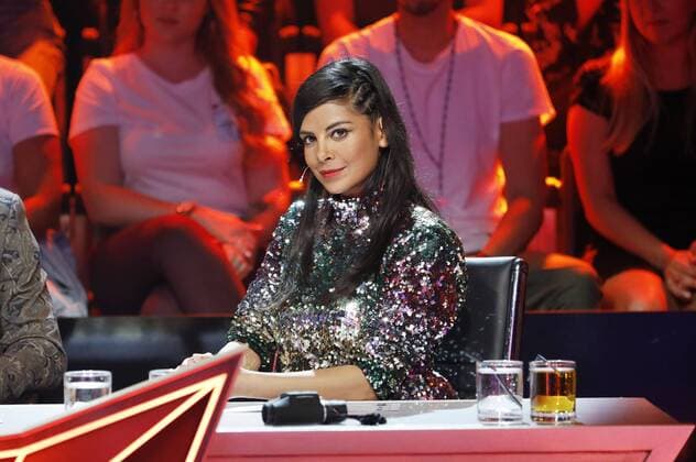 Collien Ulmen-Fernandes im Finale der Live Show The Masked Singer in den MMC Studios Köln-Ossendorf. Köln, 01.08.2019 *** Collien Ulmen Fernandes in the finale of the live show The Masked Singer at the MMC Studios Cologne Ossendorf Cologne, 01 08 2019 Foto:xC.xHardtx xFuturexImage