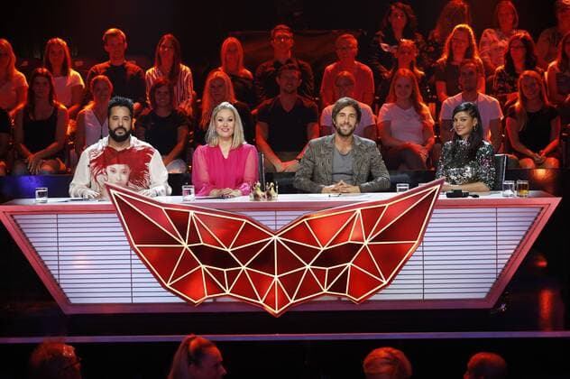Adel Tawil, Ruth Moschner, Max Giesinger and Collien Ulmen Fernandes in the final of the live show The Masked Singer at the MMC Studios Cologne Ossendorf Cologne, 01 08 2019 Foto:xC.xHardtx xFuturexImage