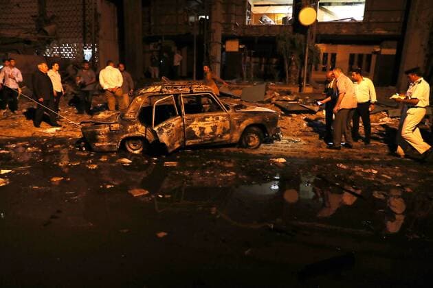 News Themen der Woche KW32 News Bilder des Tages Ägypten, Explosion in der Innenstadt Kairos (190805) -- CAIRO, Aug. 5, 2019 (Xinhua) -- Photo taken on Aug. 5, 2019 shows the site of an explosion in Cairo, Egypt. At least 16 people were killed and 21 others wounded after a multi-vehicle crash and the ensuing explosion on Monday in central Cairo, Egypt s Health Ministry said in a statement. (Xinhua Ahmed Gomaa) EGYPT-CAIRO-CRASH-EXPLOSION 