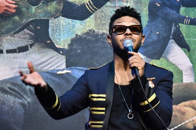Kalimba Somos Muchos y Venimos Todos album launch MEXICO CITY, MEXICO - AUGUST 5: Singer Kalimba talks during a press conference to promote his latest album Somos Muchos y Venimos Todos at Universal Music Auditorium on August 5, 2019 in Mexico City, Mexico  Copyright: xx EYE4716