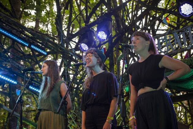August 2, 2019, Happy Valley, Oregon, U.S: Mountain Man, Molly Erin Sarle (L), Alexandra Sauser-Monnig (C) and Amelia Randall Meath (R) perform at Pickathon Music festival in Happy Valley Oregon August 2, 2019. Happy Valley U.S. - ZUMAb190 20190802_znp_b190_046 Copyright: xNataliexBehringx