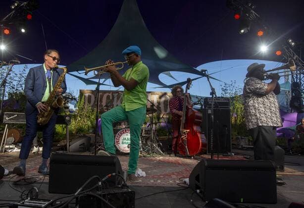 August 3, 2019, Happy Valley, Oregon, U.S: The Preservation Hall Jazz Band from New Orleans, perform at Pickathon Music festival in Happy Valley Oregon August 3, 2019. Happy Valley U.S. - ZUMAb190 20190803_znp_b190_021 Copyright: xNataliexBehringx