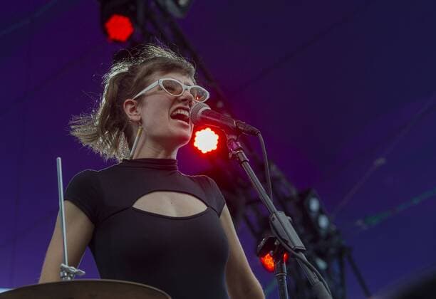 August 3, 2019, Happy Valley, Oregon, U.S: Nikki Belfiglio of Bodega performs with her band at Pickathon Music festival in Happy Valley Oregon August 3, 2019. Happy Valley U.S. - ZUMAb190 20190803_znp_b190_034 Copyright: xNataliexBehringx