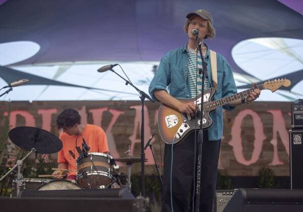 August 4, 2019, Happy Valley, Oregon, U.S: The Canadian band Nap Eyes vocalist Nigel Chapman performs at Pickathon Music festival in Happy Valley Oregon August 4, 2019. Happy Valley U.S. - ZUMAb190 20190804_znp_b190_004 Copyright: xNataliexBehringx