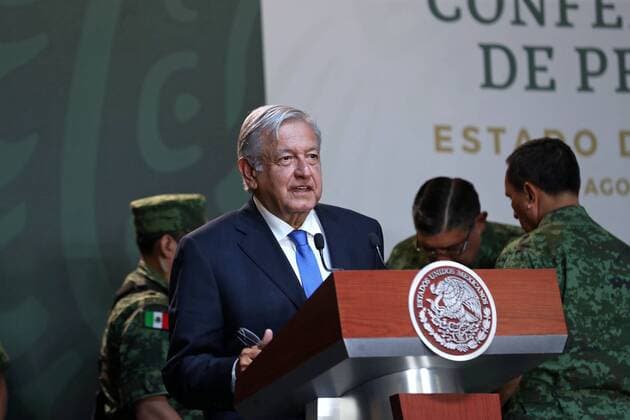 August 5, 2019 EUM20190805NAC03 JPG VALLE DE BRAVO, Mex PresidencyPresidencia AMLO August 5, 2019 President Andres Manuel Lopez Obrador during morning press conference in Valle de Bravo, Estado de Mexico Photo Agency EL UNIVERSALEELG  - ZUMAu78_ 20190805_zaf_u78_003 Copyright: xElxUniversalx