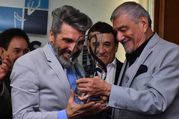 Diego Verdaguer Receives Recognition for his 50 years of musical career MEXICO CITY, MEXICO - AUGUST 7: Diego Verdaguer during a press conference receive the recognition for 50 years of artistic career at Mexico Society of Authors and Composers on August 7, 2019 in Mexico City, Mexico  Copyright: xx EYE5460