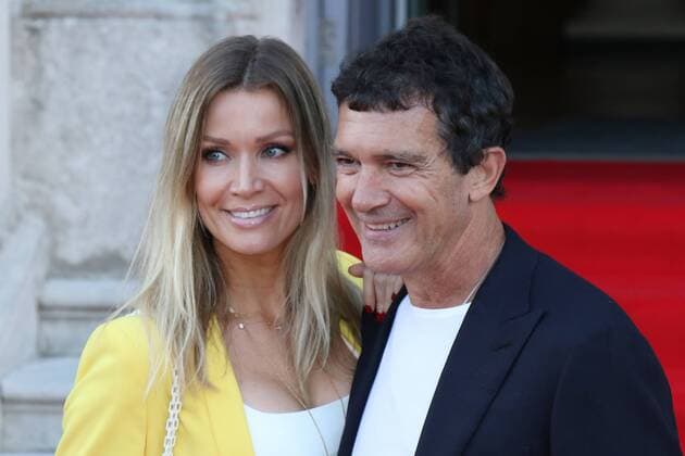 Nicole Kimpel and Antonio Banderas attend the UK Premiere and Film4 Summer Screen Opening Gala of Pain And Glory at Somerset House in London. AUGUST 8th 2019  MESx192859