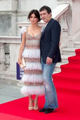 Penelope Cruz and Antonio Banderas attend the UK Premiere and Film4 Summer Screen Opening Gala of Pain And Glory at Somerset House in London. AUGUST 8th 2019  TSTx192860